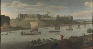 Castello di Windsor dalla riva del Buckinghamshire