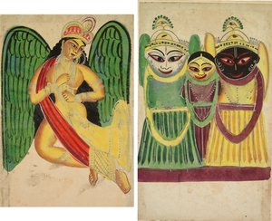 Apsara Alata con un Corno (recto); Trio di Jagannatha (verso) da Unknown artist