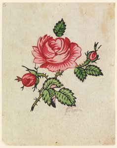 Prova di xilografia per un tessuto stampato da Unknown artist