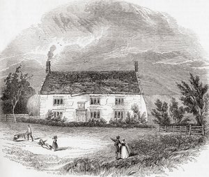 Woolsthorpe Manor, Woolsthorpe-by-Colsterworth, Lincolnshire, Inghilterra, da Old England: A Pictorial Museum, pub. 1847