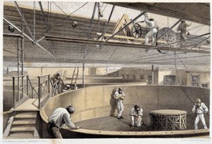 Avvolgimento del cavo in grandi serbatoi a Greenwich da Unknown artist