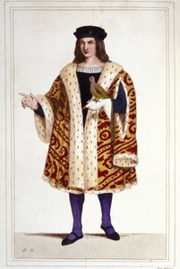 Ritratto di Guillaume de Montmorency (ca. 1453 - 1531) incisione del 1830 da Unknown artist