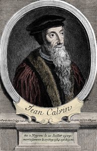 Ritratto di Jean Calvin, riformatore religioso e scrittore francese da Unknown artist