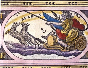 Rappresentazione del Dio Marte XVII secolo (incisione)