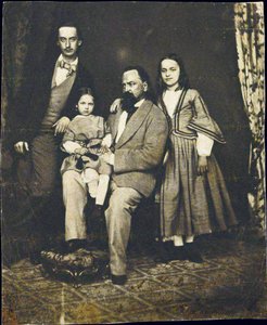 Alexander Herzen con i suoi figli dopo la morte della moglie Natalie