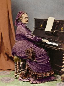 Clara Schumann (1819-1896), pianista e compositrice tedesca, al pianoforte - Ritratto di Clara Schumann (1819-1896), pianista e compositrice tedesca, moglie di Robert Schumann