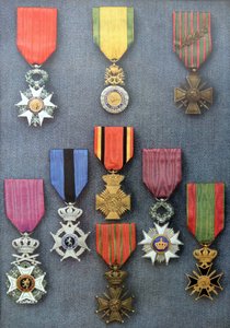 Medaglie militari francesi e belghe da Unknown photographer