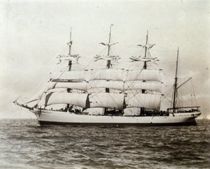 Barca a vela francese Emile Renouf al largo di Le Havre 02/07/1897 Fotografia da Unknown photographer