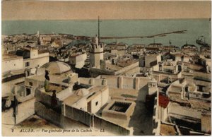 Veduta generale della casbah (kasbah) di Algeri, Algeria - Cartolina della collezione di Selva, inizio XX secolo da Unknown photographer