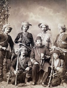 Guerrieri georgiani di Batum (o Batumi) città della Georgia, capitale dell