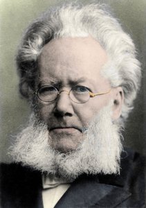 HENRIK IBSEN (1828-1906) poeta e drammaturgo norvegese - Ritratto di Henrik (Henri) Johan Ibsen (1828-1906), drammaturgo norvegese da Unknown photographer