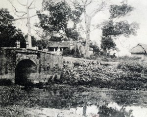 Hanoi, il Ponte di Carta nel 1883