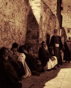 Ebrei al Muro Occidentale da Unknown photographer