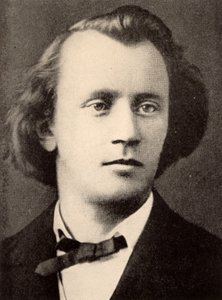 Johannes Brahms (1833-1897) compositore tedesco, mezzatinta del 1866 da Unknown photographer