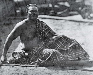 Re Cetshwayo in esilio a Città del Capo da Unknown photographer