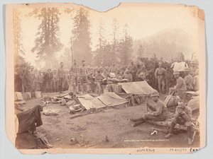 Mensa dei Fusiliers del Northumberland durante la spedizione del Black Mountain, 1888