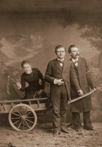 Paul Ree, filosofo inglese - Lou Andreas-Salomé, psicoanalista russa - Friedrich Nietzsche, filosofo tedesco - maggio 1882 da Unknown photographer