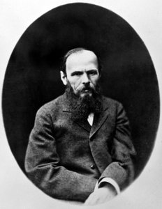 Ritratto di Dostoevskij in medaglione da Unknown photographer