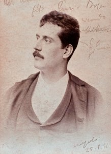 Ritratto di Giacomo Puccini (foto in b/n) da Unknown photographer