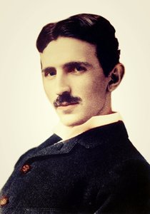 Ritratto di Nikola Tesla, ingegnere, fisico e inventore serbo-croato da Unknown photographer