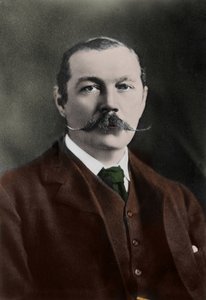 Ritratto di Sir Arthur Conan Doyle (1859-1930), scrittore inglese, creatore del personaggio di "Sherlock Holmes"