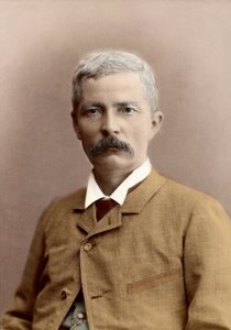Ritratto di Sir Henry Morton Stanley (nato John Rowlands) (1841-1904), giornalista ed esploratore gallese. colorazione successiva da Unknown photographer