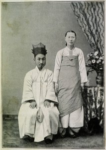 Ritratto di un funzionario coreano e sua moglie alla fine del XIX secolo