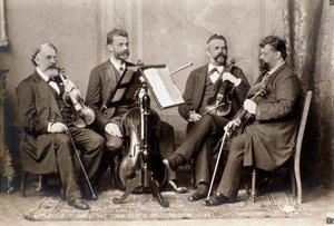 Ritratto dei membri del quartetto Joachim, c. 1900 da Unknown photographer