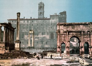 Roma. Tempio di Saturno e Arco di Settimio Severo