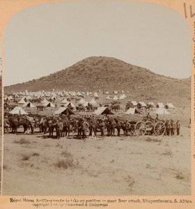 Royal Horse Artillery, Slingersfontein, Guerra Boera, c.1899 da Unknown photographer