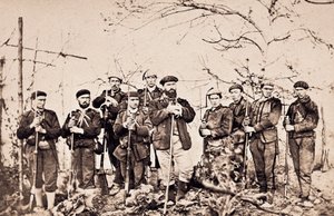 Terza Guerra Carlista (1872-1876): Il prete di Santa Cruz e la sua guardia. Fotografia Spagna, San Sebastian, Museo Municipale di San Telmo.
