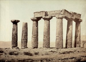 Veduta delle rovine di un tempio greco da Unknown photographer