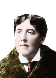 Ritratto dello scrittore Oscar Wilde intorno al 1900. Fotografia del XIX secolo