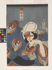 Attore nel ruolo di Kobayashi Asahina da Utagawa (1786 1865) Kunisada