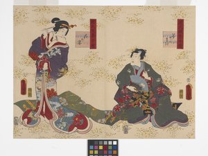 Capitolo 10, Sotto i fiori di ciliegio (Hana No En) da Utagawa (1786 1865) Kunisada