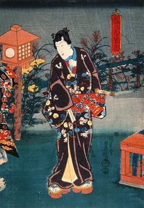 Luna piena: Piante e fiori colorati da Utagawa Kunisada