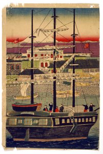 Porto di Kyoto, Giappone da Utagawa (1786 1865) Kunisada
