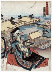 Kyoto No Zu, Vista di Kyoto da Utagawa (1786 1865) Kunisada