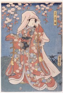 Donna con abito ricco da Utagawa (1786 1865) Kunisada
