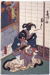 Nakamura Shikan nel ruolo della volpe Kuzunoha (Kuzunoha Kitsune)
