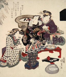 Otawaya (Onoe Kikugoro) a Umemoto, c.1825 da Utagawa Kunisada