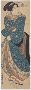 Donna in piedi da Utagawa (1786 1865) Kunisada