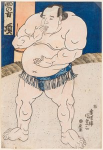 Ritratto del lottatore di sumo Itadaki da Utagawa Kunisada