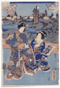 Un confronto di Edo delle figure di Murasaki (Edo Murasaki Sugata Kurabe)