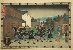 Atto 10 (Judanme), dalla serie "La vendetta dei fedeli vassalli" da Utagawa Hiroshige