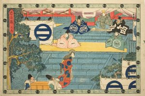 Atto 1 (Daijo), dalla serie "La vendetta dei fedeli servitori (Chushingura)" da Utagawa Hiroshige