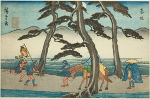 Akasaka, dalla serie "Le cinquantatré stazioni del Tokaido" da Utagawa Hiroshige