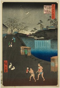 Pendio di Aoi, fuori dalla Porta di Tora, dalla serie "Cento famose vedute di Edo" da Utagawa Hiroshige