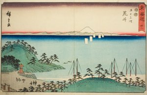 Arai—N. 32, dalla serie "Le cinquantatré stazioni del Tokaido" da Utagawa Hiroshige