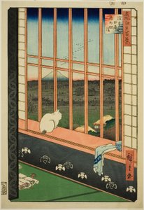 Campi di riso di Asakusa e festival di Torinomachi, dalla serie "Cento famose vedute di Edo" da Utagawa Hiroshige